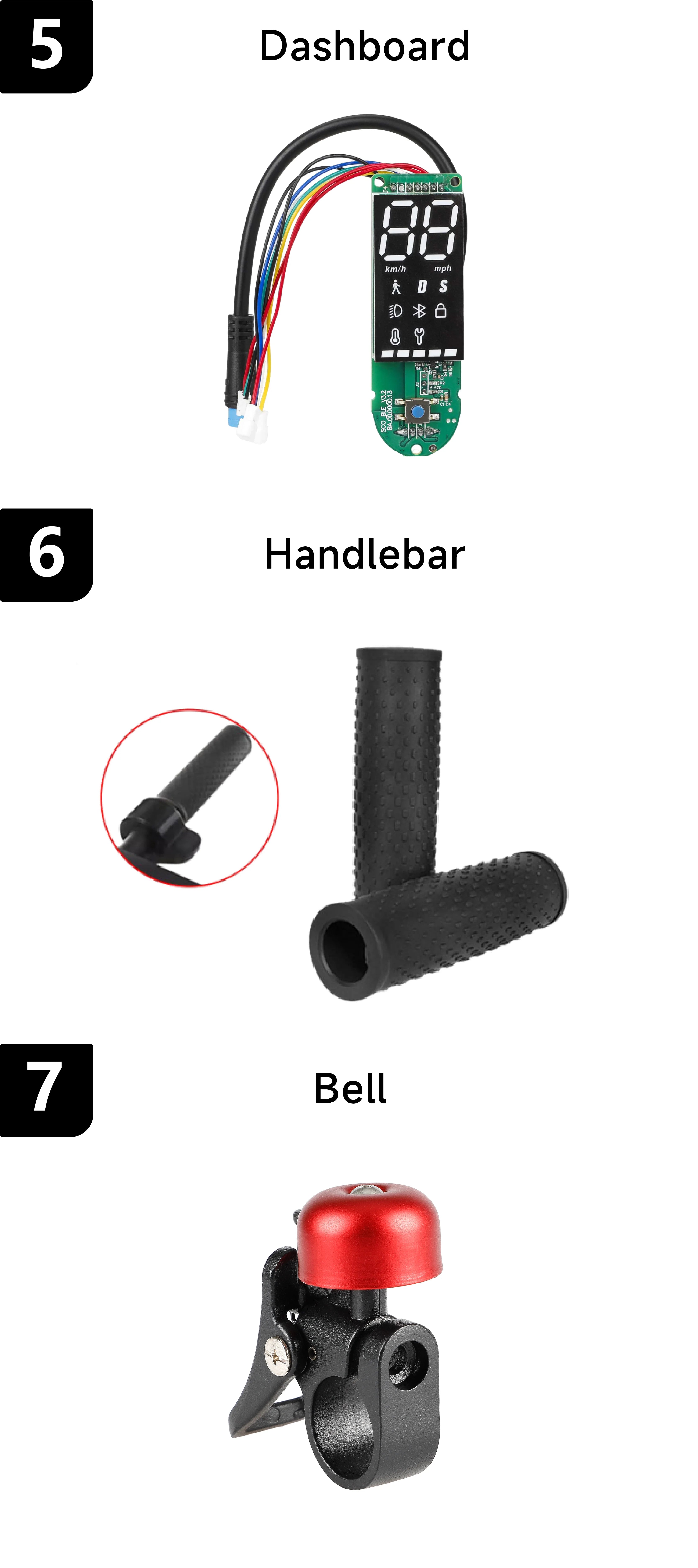 Electric Scooter Replacement Accessories