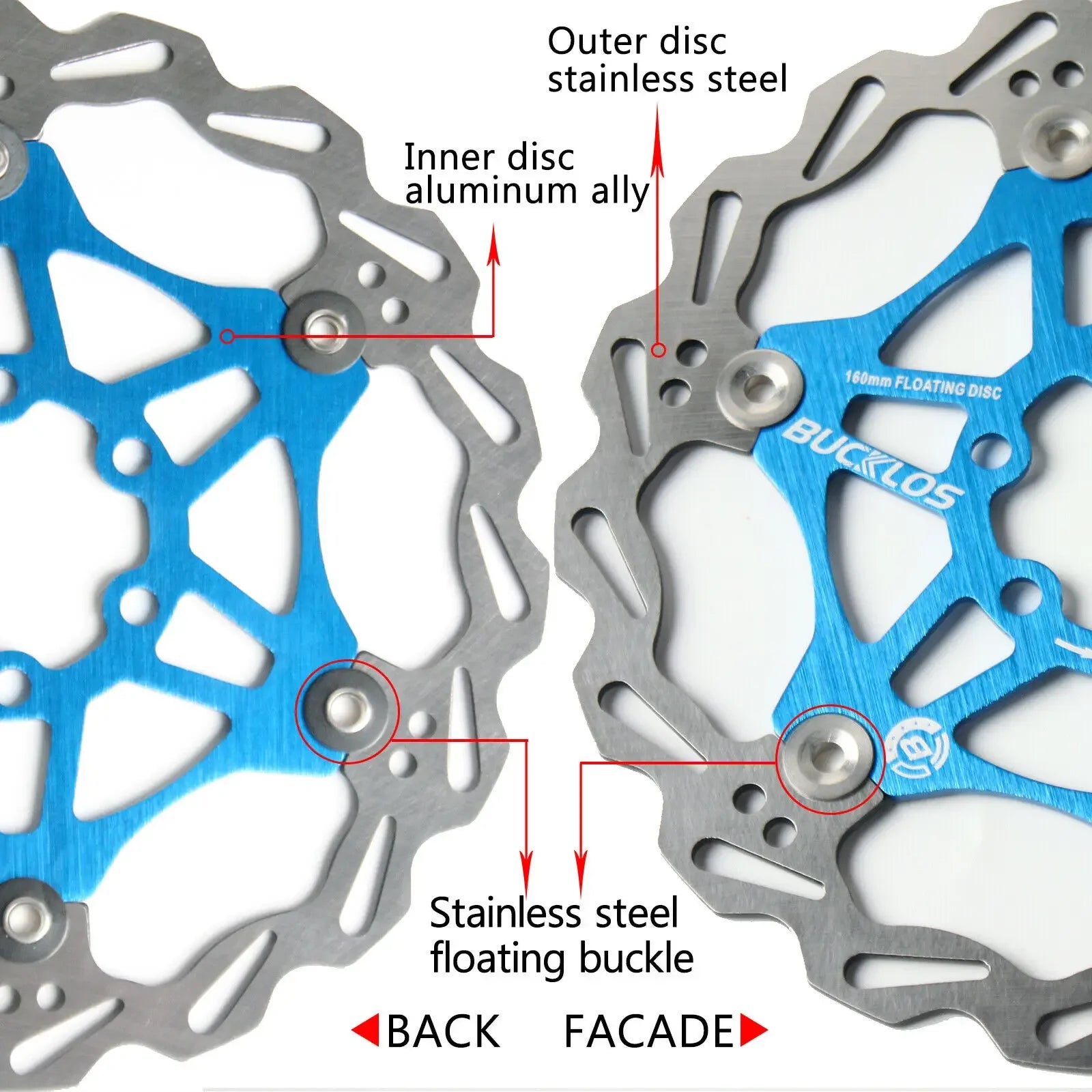 BUCKLOS Floating Bicycle Brake Disc Rotor