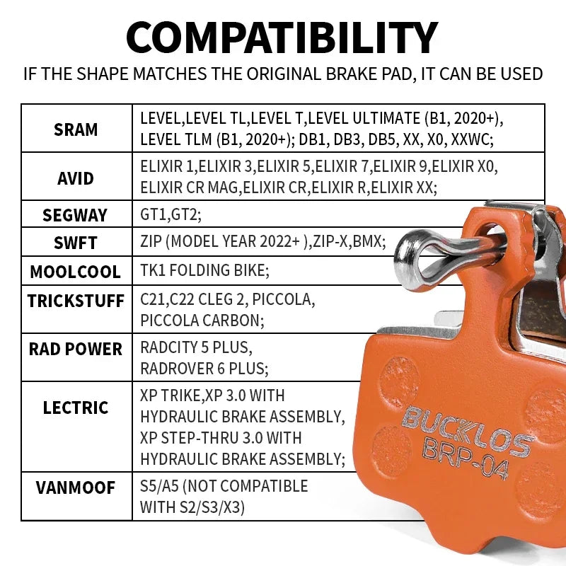 BUCKLOS Metallic Disc Brake Pads