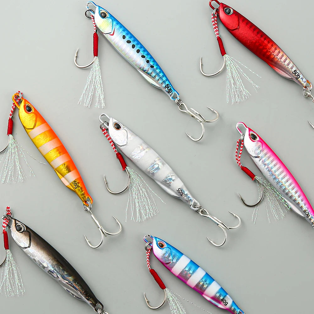 Metal Cast Jig Spoon Fishing Lure