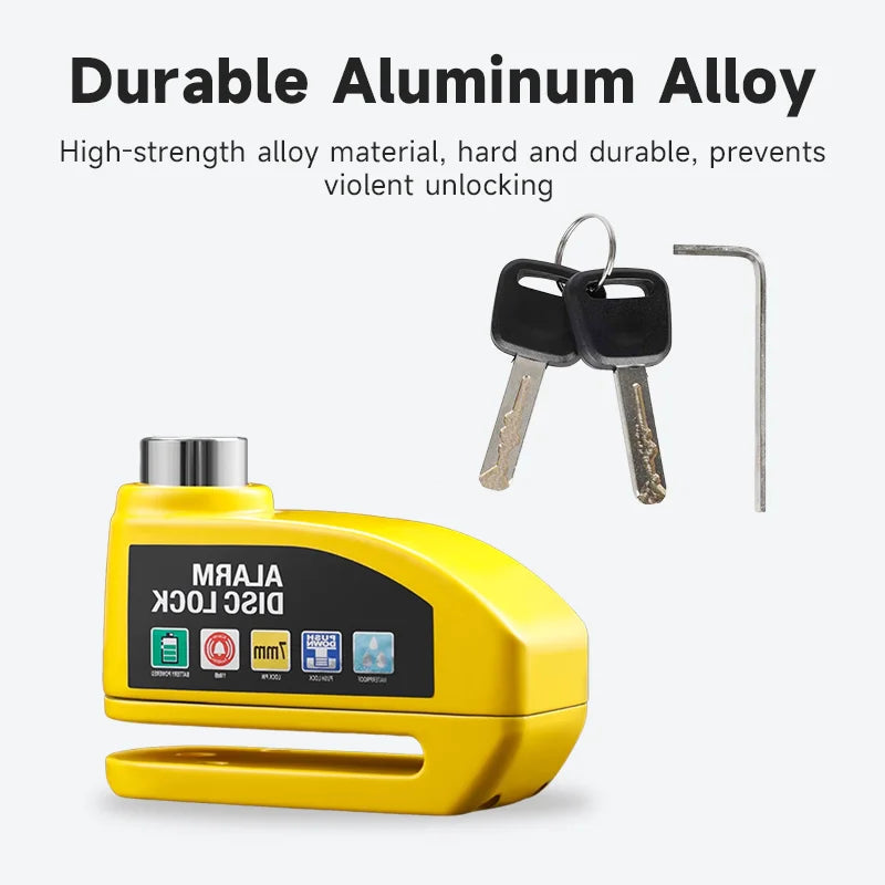 Waterproof Alarm Disc Lock – Metal Anti-Theft Brake Lock