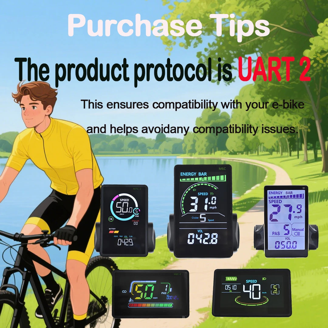 UART2 M6C Electric Bike Speedometer