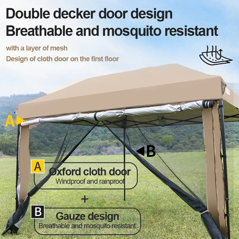 10x10 FT Pop Up Canopy Tent with Sidewalls Outdoor Event Gazebo Shelter