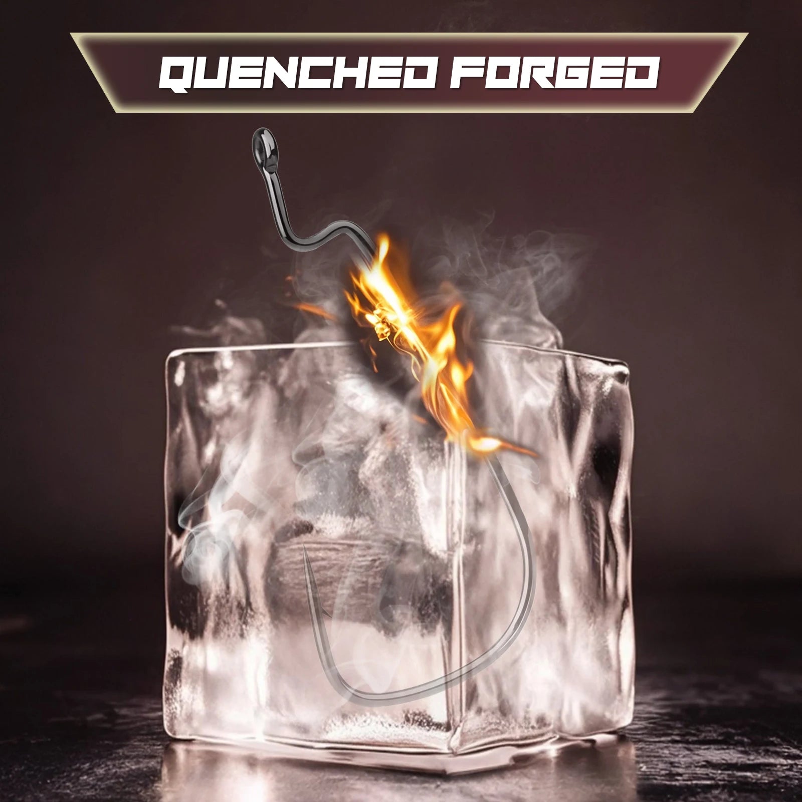 50Pcs EWG Worm Hooks – Wide Gap Texas Rig Fishing Hooks for Bass, Freshwater & Saltwater (Sizes 10# to 8/0#)