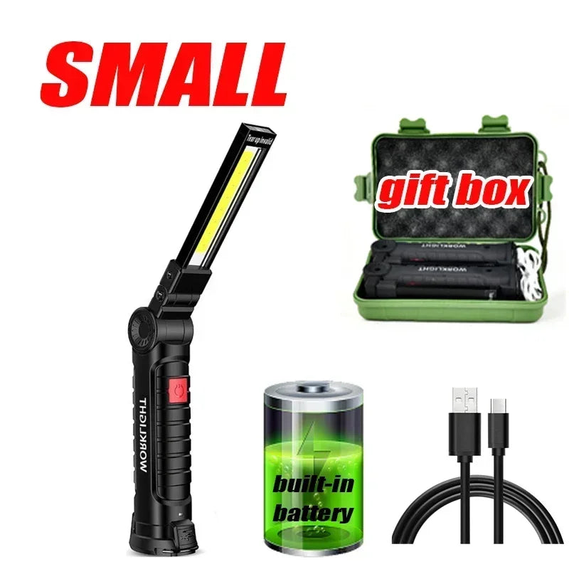 Rechargeable Work Light with Magnetic Base & Hook