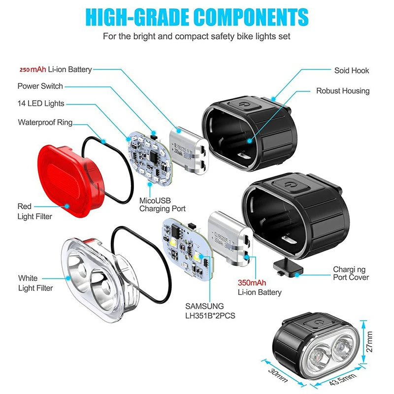 BUCKLOS Bike Light Set