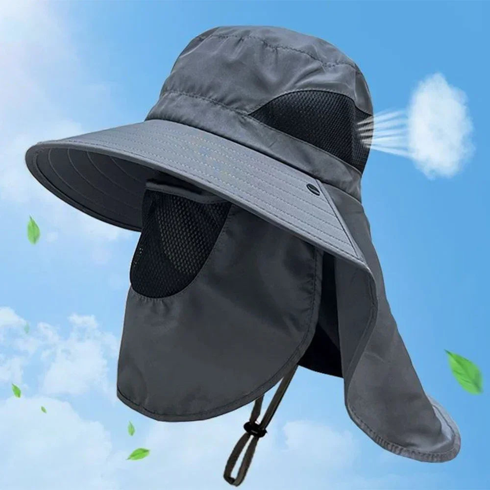 Summer UV Protection Sun Hat with Neck Flap | Outdoor Fishing, Hiking & Camping Bucket Cap