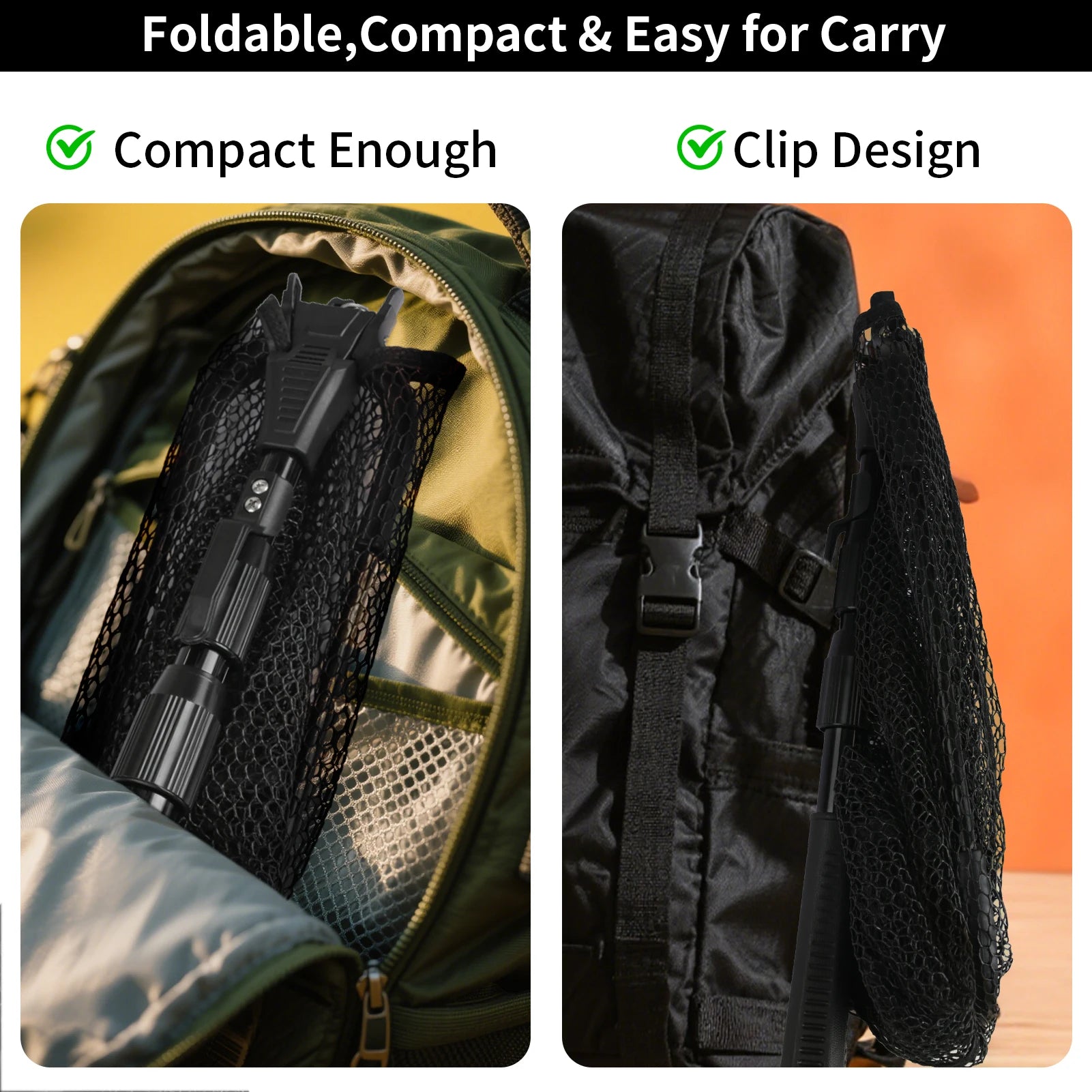 Telescopic Aluminum Fishing Landing Net | Durable Folding Mesh Net for Safe Catch & Release (55cm / 130cm / 190cm)