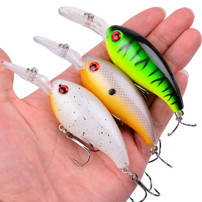 Fishing Lure Set 3/5/8 Pcs Random Minnow Crankbait Artificial Wobble Baits