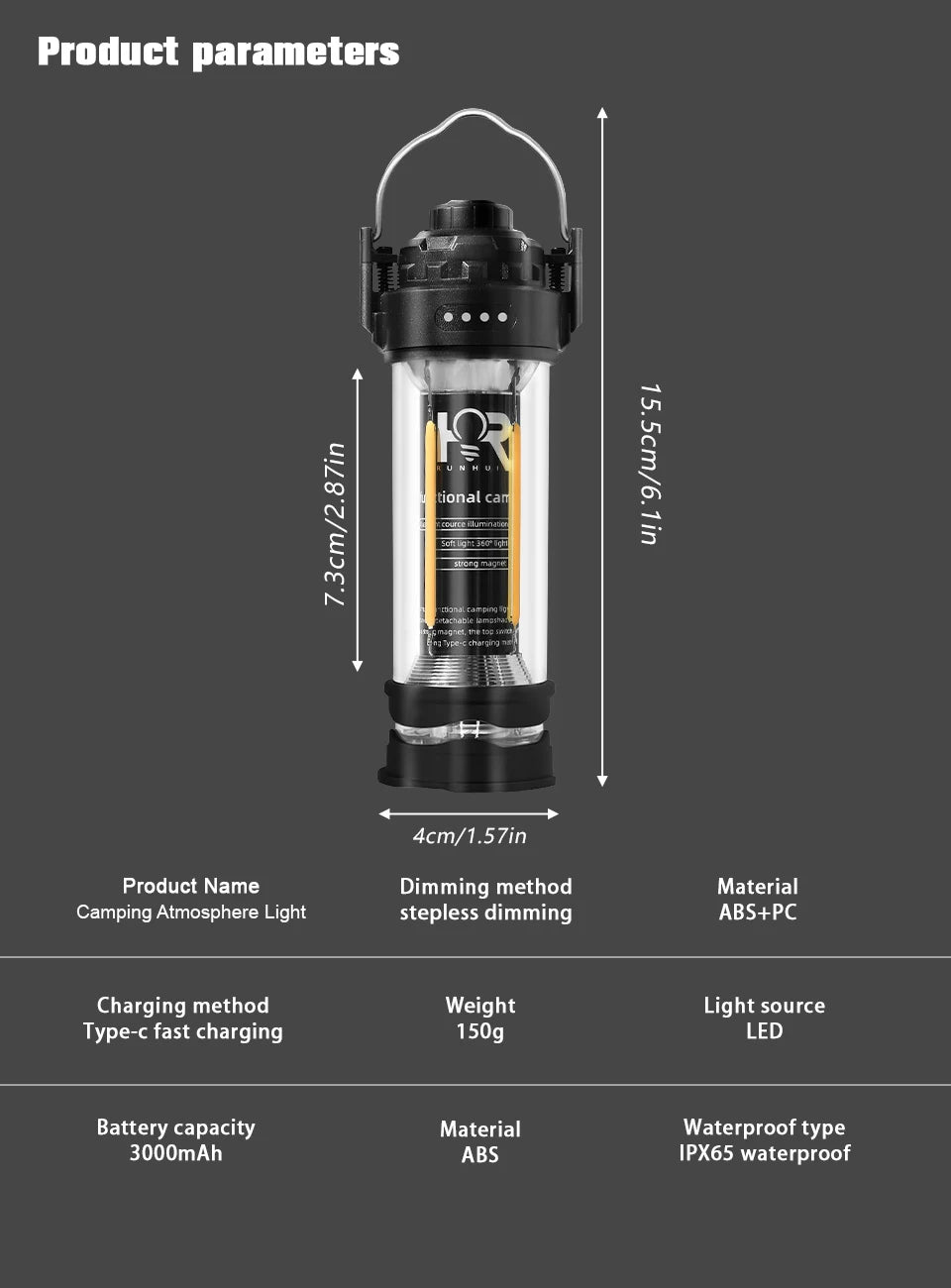 DOTWISE 3000mAh Retro Camping Lantern