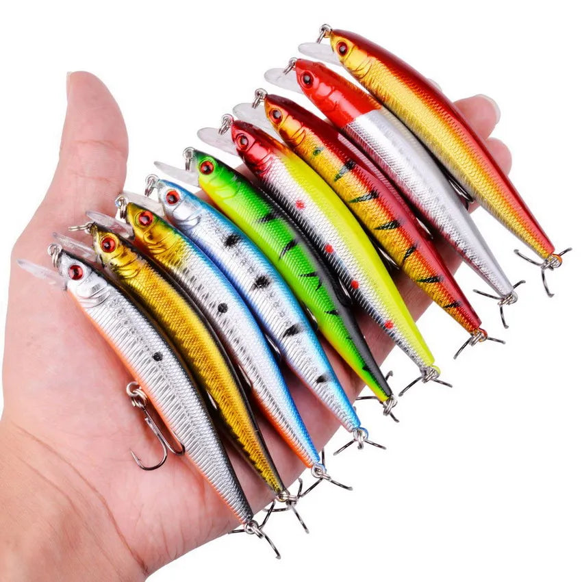 Fishing Lure Set 3/5/8 Pcs Random Minnow Crankbait Artificial Wobble Baits