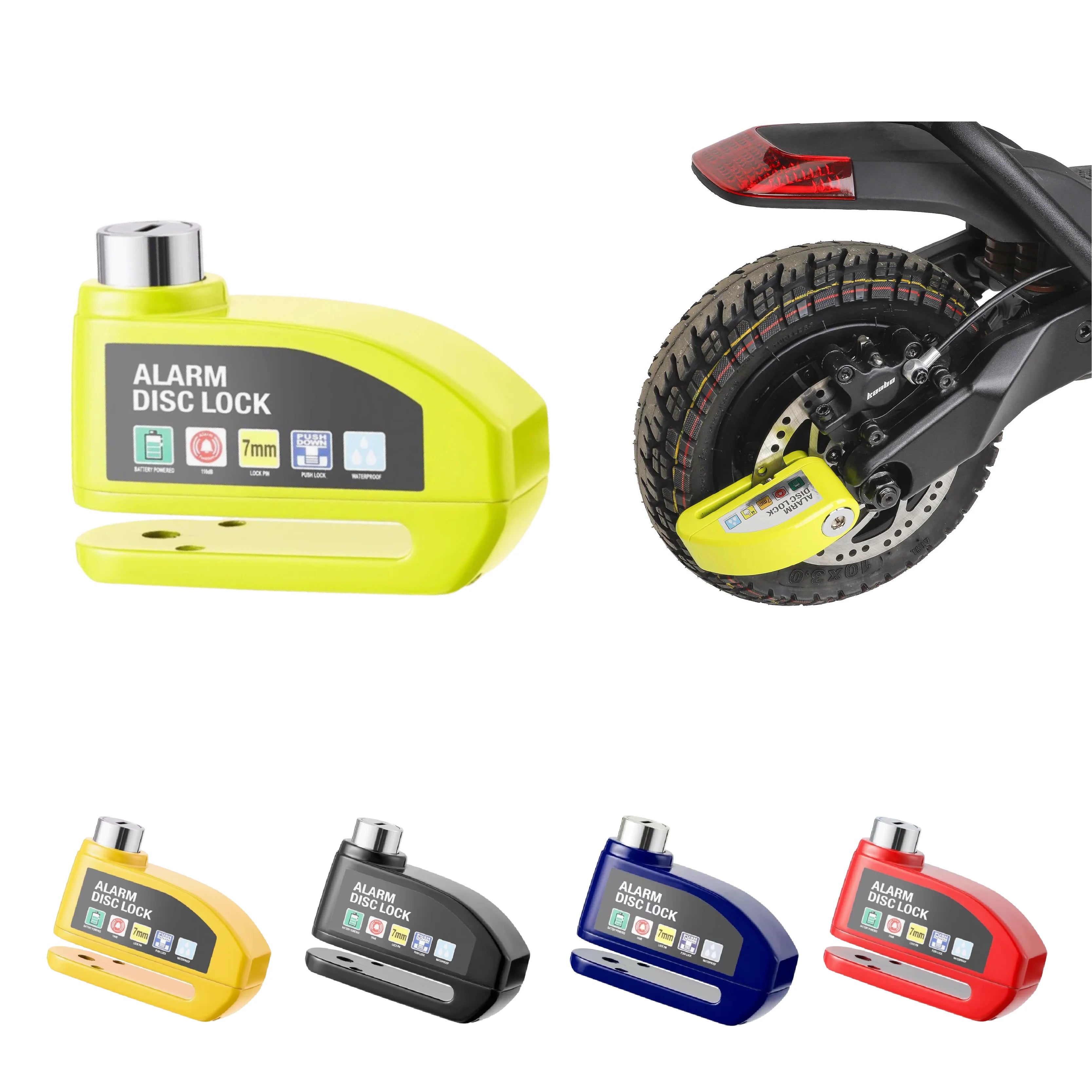 Waterproof Alarm Disc Lock – Metal Anti-Theft Brake Lock