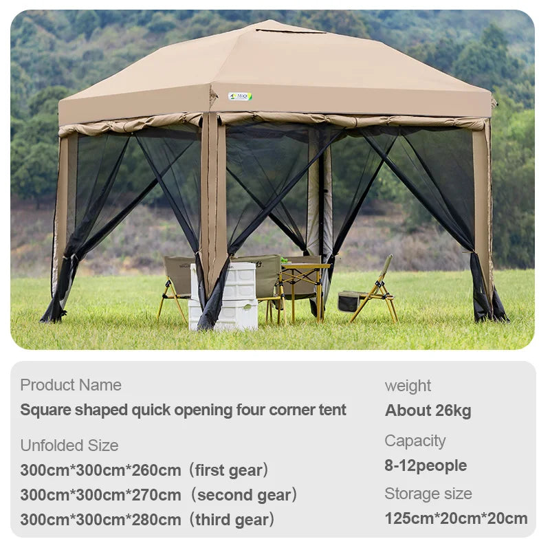 10x10 FT Pop Up Canopy Tent with Sidewalls Outdoor Event Gazebo Shelter