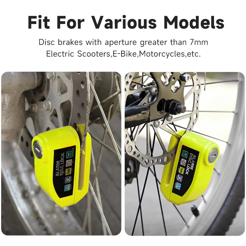 Waterproof Alarm Disc Lock – Metal Anti-Theft Brake Lock
