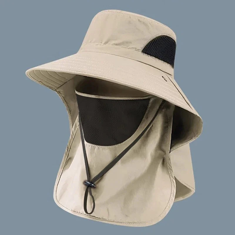 Summer Sun Hat with UV Protection | Outdoor Fishing, Hiking, Camping Bucket Cap with Neck Flap for Men & Women
