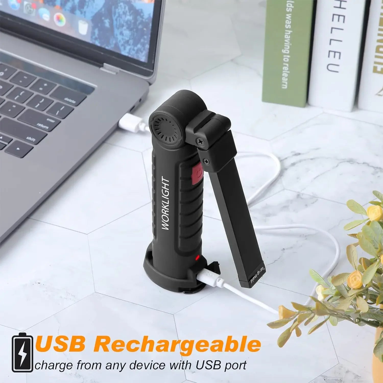 Rechargeable Work Light with Magnetic Base & Hook