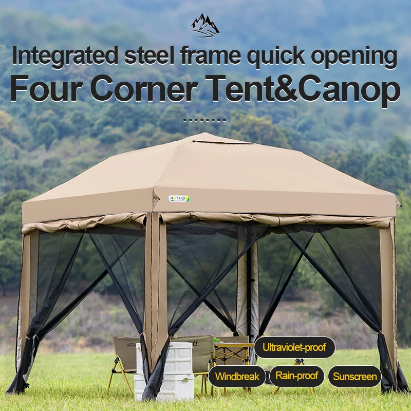 10x10 FT Pop Up Canopy Tent with Sidewalls Outdoor Event Gazebo Shelter