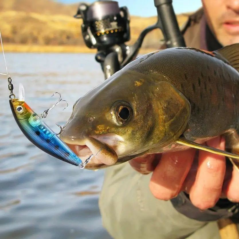 Fishing Lure Kit with Box | Soft & Hard Baits, Minnow, Crank, Metal Jig & Spoon Set for Bass & Pike