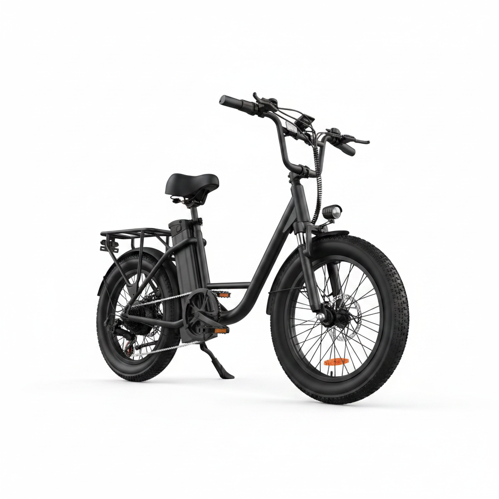 1000W E20 Electric Bike 48V 13Ah Battery 20" Fat Tire 7-Speed Dual Disc Brake